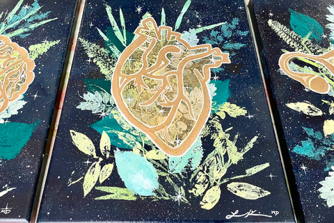 Made of Stardust, Original Canvas Triptych