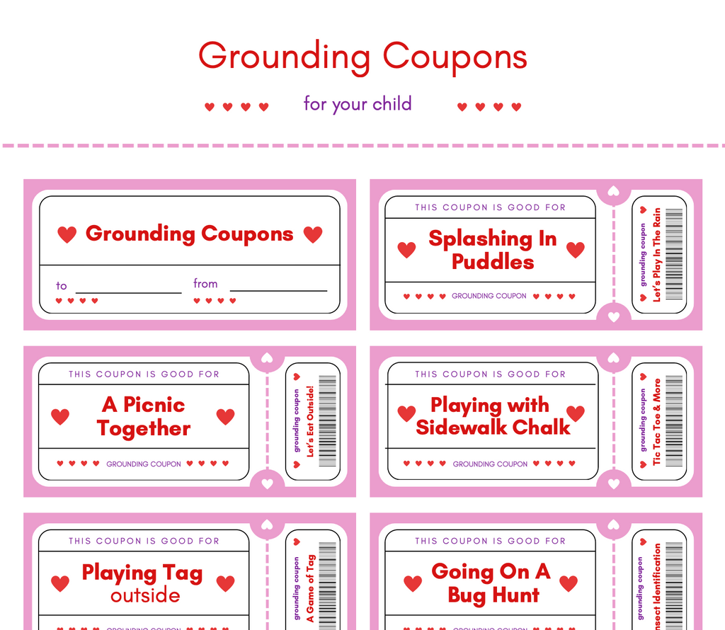 FREE Printable Valentine Grounding Coupons: A Gift For Children