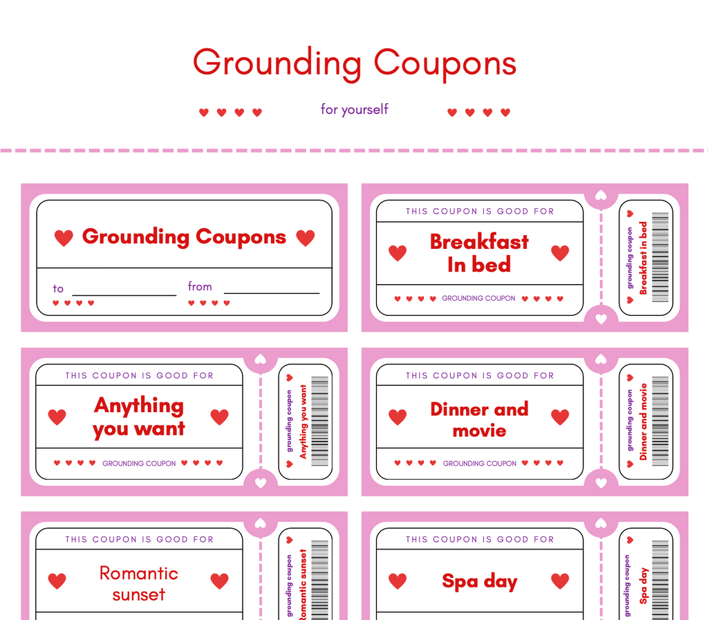 FREE Printable Valentine Grounding Coupons: A Gift For Yourself